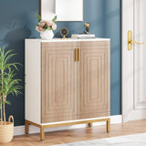 TRIBESIGNS WAY TO ORIGIN Shoe Cabinet, 20 Pairs Modern Shoe Storage Cabinet with Doors, 6-Tier Freestanding Entryway Shoe Organizer Rack for Living Room, Closet, White and Brown TRIBESIGNS WAY TO ORIGIN