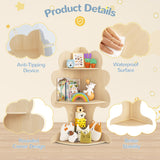 Curipeer Tree Kids Bookshelf, Corner Bookshelf Kids, Bookshelf for Kids, Baby Bookshelf and Toy Storage, Wooden Kids Bookcase, Toddler Book Shelf Organizer for Kids Rooms, Nursery, Natural Wood Curipeer