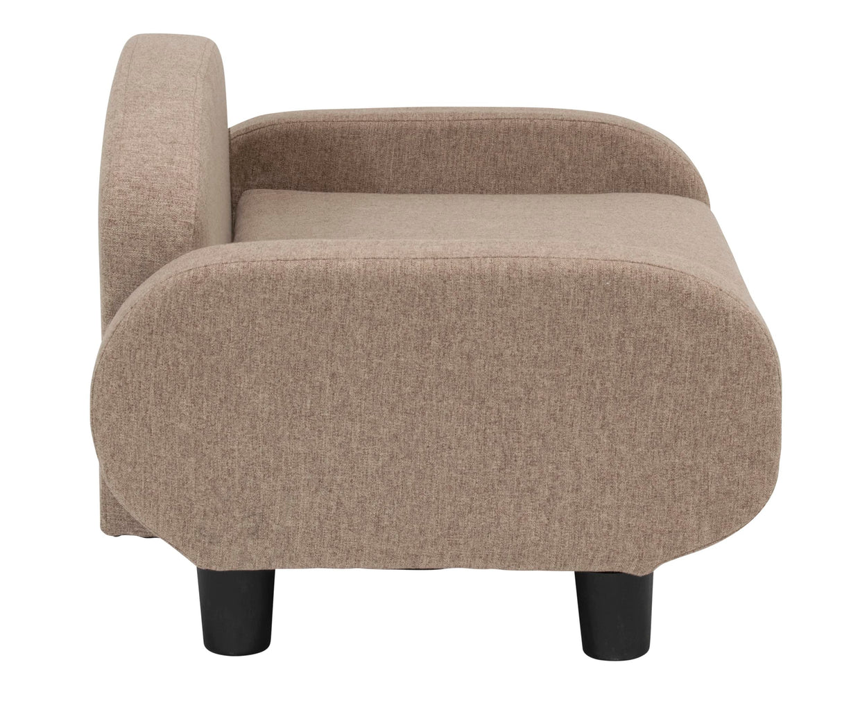 Paws & Purrs Modern Pet Sofa 31.5" Wide Low Back Lounging Bed with Removable Mattress Cover in Espresso/Sand Paws & Purrs