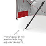 Sport-Brella Premiere UPF 50+ Umbrella Shelter for Sun and Rain Protection (8-Foot, Gray) Sport-Brella