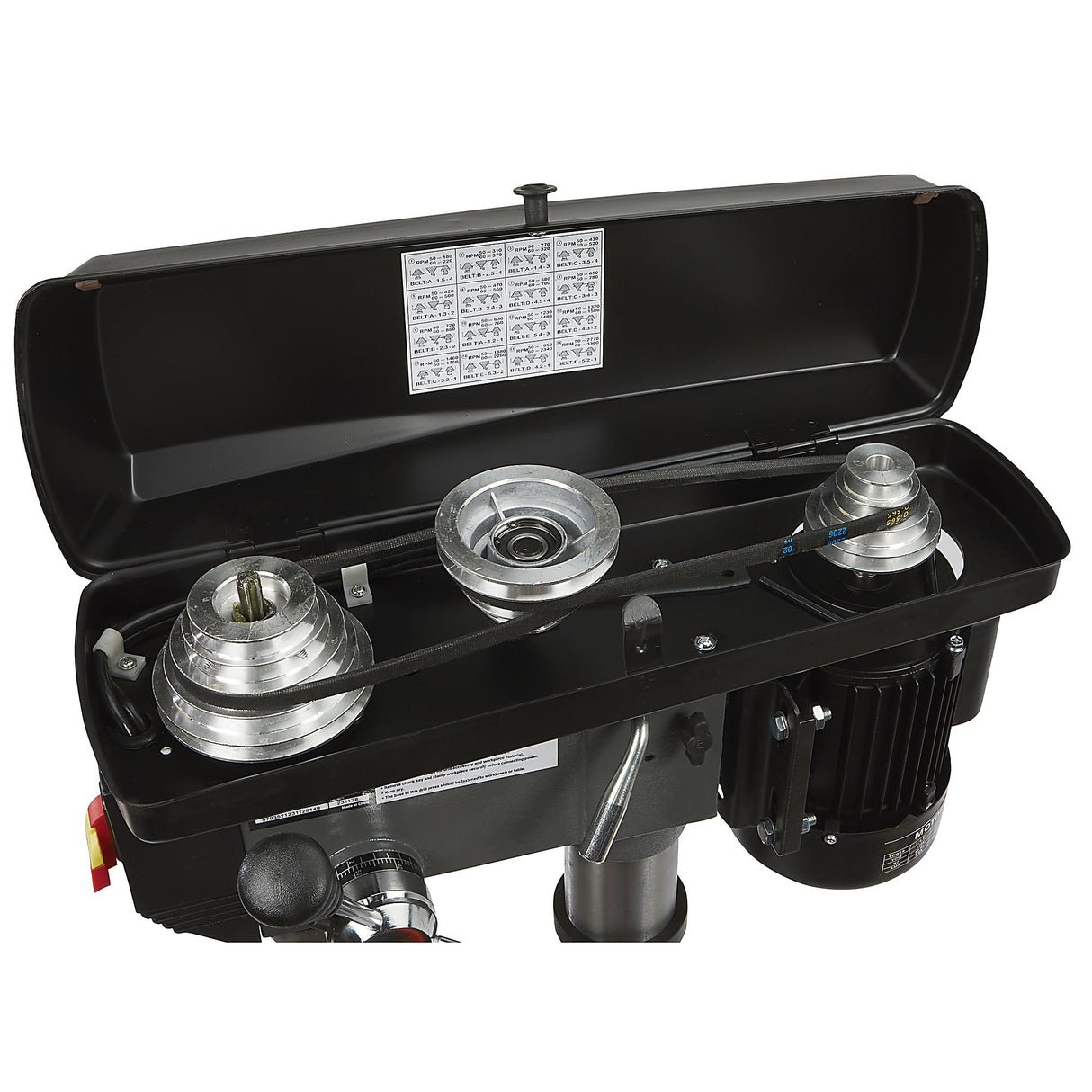 Klutch 13in. Benchtop Drill Press, 3/4 HP, 120 Volts, 5/8in. Chuck w/1in. Drilling Capacity, 45° Table Tilt Klutch