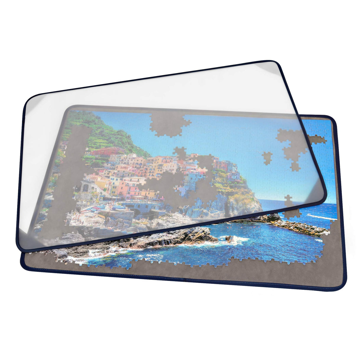 Tektalk Jigsaw Puzzle Board Portable Puzzle Mat with Puzzle Dustproof Cover for Puzzle Storage Puzzle Saver, Non-Slip Surface, Up to 1000 Pieces (Gray) Tektalk