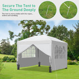 GDY 10x10ft Pop-up Paint Tent,Pop Up Canopy Tent with Sidewalls, Instant Shelter Portable Outdoor Canopies with 4 Removable Side Walls, (White GDY