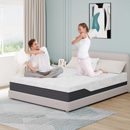 JOYRIDE SLEEP Cal King Size Mattress, 10 Inch Gel Memory Foam Mattress in a Box, Flippable Cal King Mattress with Two Firmness Preference, Pain Relieving, Motion Isolation