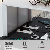 Wine Bar Cabinet with LED Strip, 48" Farmhouse Wine Cabinet with 12 Wine Racks and Power Outlet, Sliding Barn Door, Liquor Cabinet with Adjustable Shelf for Dining, Living Room wanan