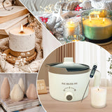 KQU Electric Wax Melting Pot with Thermometer, Wax Melter for Candle Making with Spout, Small Candle Heater Pot for Adults（Coffee） KQU