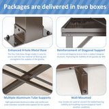 Airwire 10x12 FT Gazebo, Outdoor Gazebos on Clearance with Aluminum Frame, Wall Mounted Gazebo & Pergola, Lean to Gazebo Awnings for Patio, Decks, Porch and Backyard AirWire