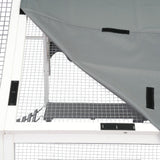 Large Catio Outdoor Cat Enclosure Walk in Cat Cage Cat Playpen Patio with Weatherproof Roof Cover, Multiple Platforms, 2 Bouncy Bridges and 2 Resting Houses White CuisinSmart