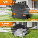 Aoretic Grill Cover 48inches Gas-BBQ Grill Cover for Outdoor Outside Grill Waterproof,Anti-UV Material with Hook-and-Loop & Adjustable Hem Drawstring for Weber Nexgrill Char-Broil Monument Dyna-Glo Aoretic