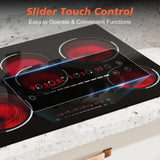 Traenvir 30 Inch Electric Cooktop, 5 Burner 8400W Built-in Electric Stovetop, Ceramic Cooktop with Expanded Zone, Slide Touch Control, Timer, Child Safety Lock, Pause, 220V - 240V Hard Wire, No Plug Traenvir