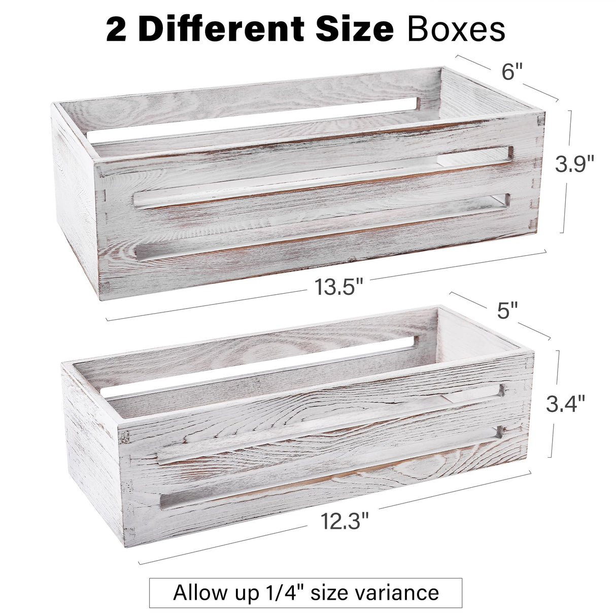 LotFancy Bathroom Decor Box, 2 Pack Wooden Toilet Paper Holder, White Toilet Storage Basket for Back of Toilet, Farmhouse Toilet Tank Topper LotFancy