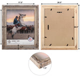 Rustic Barnwood Picture Frames 18x24 - Natural Reclaimed Wood Wall Hanging - Handcrafted Vintage Distressed, 1 3/4" Frame Width WOOD SIDE ORBIS