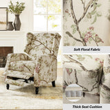 Tina's Home Wingback Recliner Chair, Traditional Push Back Recliner Sofa, Mid Century Modern Lounge Armchair for Living Room, Home Theater Accent Chairs Upholstered Recliners Couches，Bird TINA'S HOME
