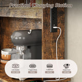 Redlife Double Tilt Out Trash Cabinet with Storage, 20 Gallon Double Tilt Out Laundry Hamper Cabinet, 67" Dual Hidden Garbage Cabinet Two Drawers, Kitchen Cabinet with Trash Can Storage (Rustic Brown) Redlifeᅟᅠ