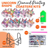 10 pcs Diamond Painting Coasters | Diamond Art Coasters | Unircorn Diamond Art Painting | Perfect Art Craft Gift for Unicorn Lover, Dad, Mom, Grandparents, Brother, Sister. (Unicorn) LGANHAPY