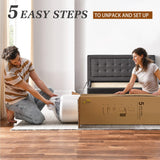 VECELO Charcoal Infused Memory Foam Queen Mattress 8 Inch, Medium Firm Queen Size Bed Mattress with Washable Cover for Queen Bed Frame, Pressure Relieve, Fresh Cooling Comfort VECELO