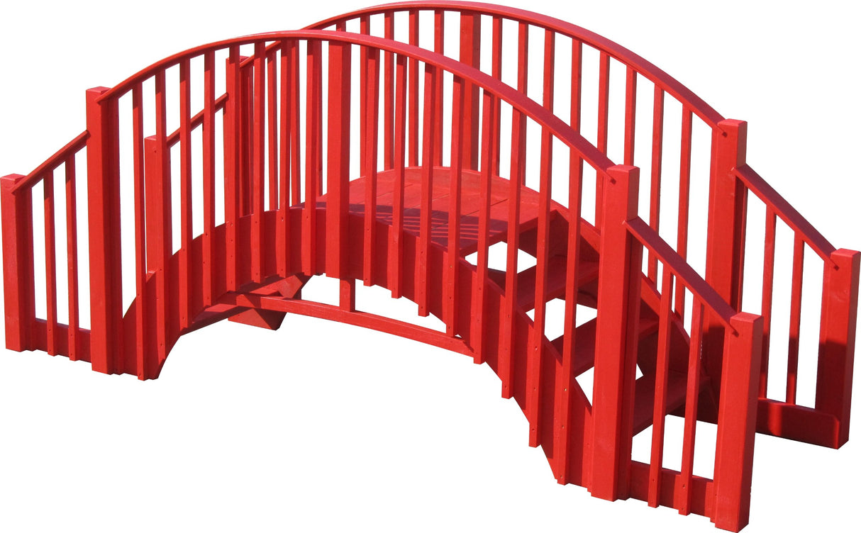SamsGazebos Imperial Japanese Wood Garden Bridge 8 ft SamsGazebos