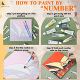 Nezyo 12 Sets Paint by Numbers Kit with Frame for Adult Beginners, Paint by Number DIY Acrylic Painting Canvas for Painting Party, Classroom Activity Birthday Gift, 8 x 8 Inch Nezyo