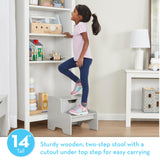 Melissa & Doug Kids Furniture Wooden Step Stool - Gray Melissa & Doug