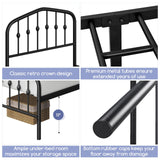 Yaheetech Metal Bed Frame Twin Size Metal Platform Bed Frame with Victorian Style Headboard/Footboard/Easy Assembly/No Box Spring Needed/Black Yaheetech
