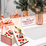 JarThenaAMCS 100Pcs Christmas Guest Napkin Vintage Santa Gift Box Disposable Paper Napkin Retro Dinner Hand Napkins for Thanksgiving Harvest Bathroom Supplies JarThenaAMCS