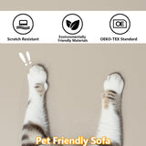 EASE MOOSE Oversized Modular Sectional Sofa,Leather Sectional Couch with Deep Seat,Extra Large U Shaped Couch,Faux Leather Material Sofa Modern Comfy Scratch Resistant,Beige EASE MOOSE