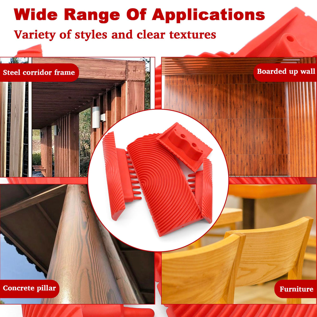 LUTQ Wood Grain Tool - Natural Woodgrain Maker for Decorative Painting Premium Wood Graining Tool Set Enhance Your DIY Projects with Wood Grain Patterns LUTQ