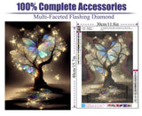 BOHADIY Diamond Painting Kit for Adults: Butterfly Tree of Life Art - 5D Diamond Dots - 12x16inch BOHADIY