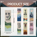 INCOK Christian Diamond Art Bookmarks - 6 Pcs DIY Bible Verse Diamond Painting Bookmarks with Mountains Rivers Pattern Religious Gem Art Craft Inspirational Gift for Reading Lovers Beginners INCOK