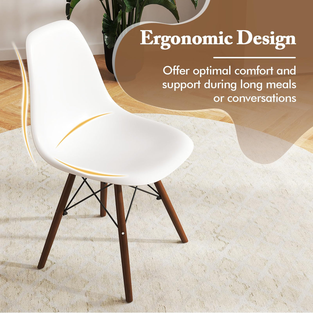 Giantex Round Dining Table Set for 4, 5-Piece Breakfast Nook Table Set w/ 31.5" Dinner Table, Dining Chairs, Wood Legs, Dinette Set, Kitchen Table Chairs Set for Living Room Restaurant (White+Walnut) Giantex