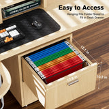 MaxGear Hanging File Organizer, Letter Size Filing Box, Metal Mesh Black Desk File Folder Storage for Office, Home, School, 2 Pack MaxGear