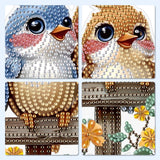 MXJSUA Three Birds Special Shaped Hanging Diamond Painting Art Kits for Adults, Crystal Rhinestone Acrylic Gem Art Pendant Ornaments Kit for Home Decoration and Gift MXJSUA