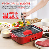 Large Silicone Basting Pastry Brush - 3.95inch Extra Wide Silicone Basting Brush for Grilling,Heat Resistant Brushes Spread Oil Butter Sauce for Cooking Baking BBQ,Dishwasher Safe,Set of 2 Tuyotue