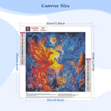 EOBROMD Diamond Art Kits for Adults Phoenix, 5D Full Drill Diamond Dots, DIY Diamond Art Painting Kits for Adults Beginners, Diamond Gem Art and Crafts for Home Wall Decor 12x12inch EOBROMD