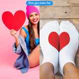 Hotop 4 Pieces Sublimation Socks Jigs Blanks Polyester Metal Insert Straight Crew Sock Jigs Dye Printing Heat Press Transfer Socks Accessories, 2 Sizes for DIY Socks Adult Women Man Hotop