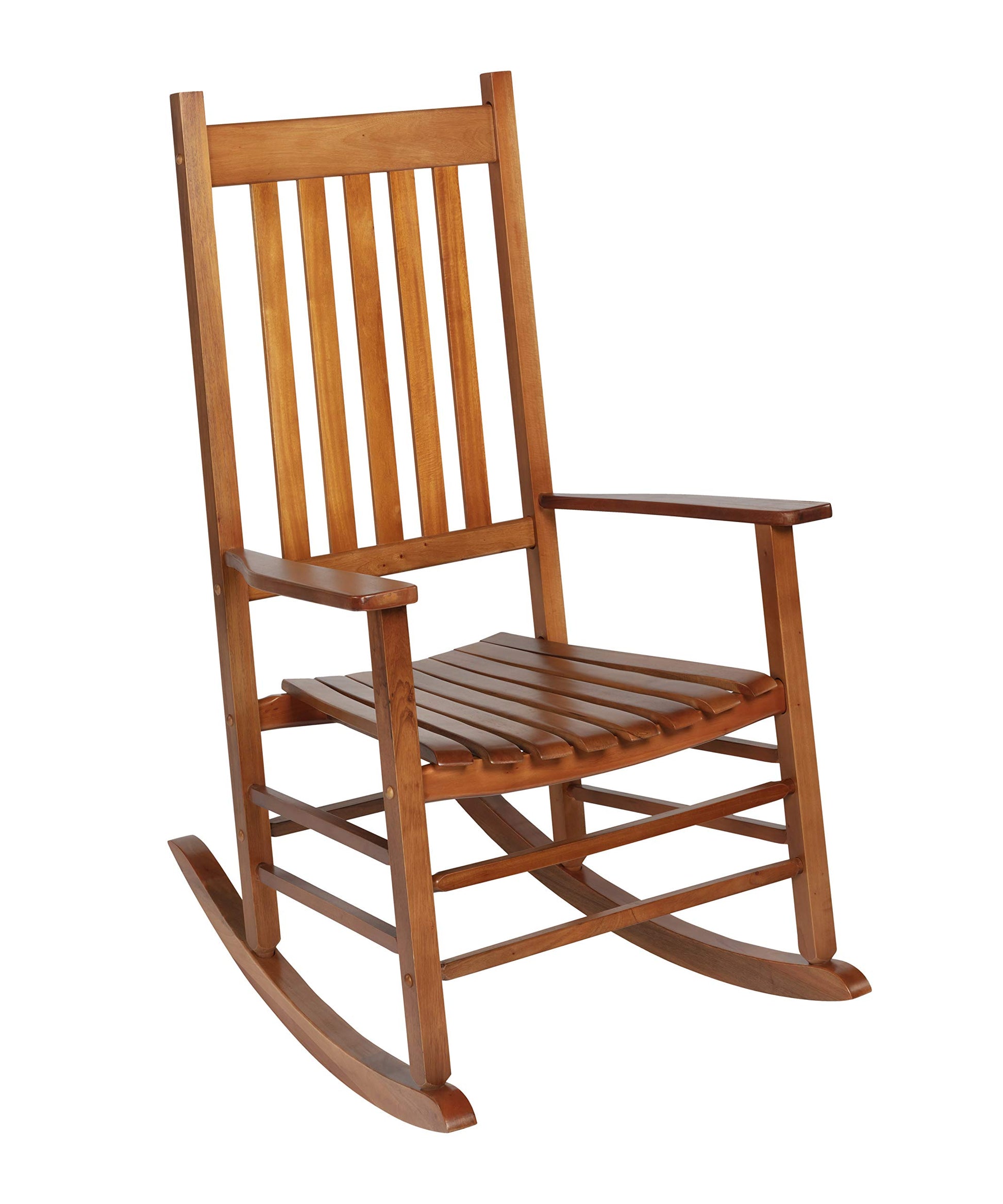 Woodlawn&Home Mission Style Rocking Chair, Natural Hardwood 100040, - WoodArtSupply