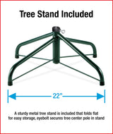 National Tree Company Pre-Lit Artificial Full Christmas Tree, Green, Dunhill Fir, Dual Color LED Lights, Includes PowerConnect and Stand, 7.5 Feet National Tree Company
