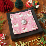 AnyDesign 80 Pack Pink Christmas Napkins Santa Xmas Tree Disposable Napkins Merry Christmas Paper Luncheon Napkins for Xmas Winter Holiday Birthday Party Supplies, 6.5 x 6.5 Inch Generic