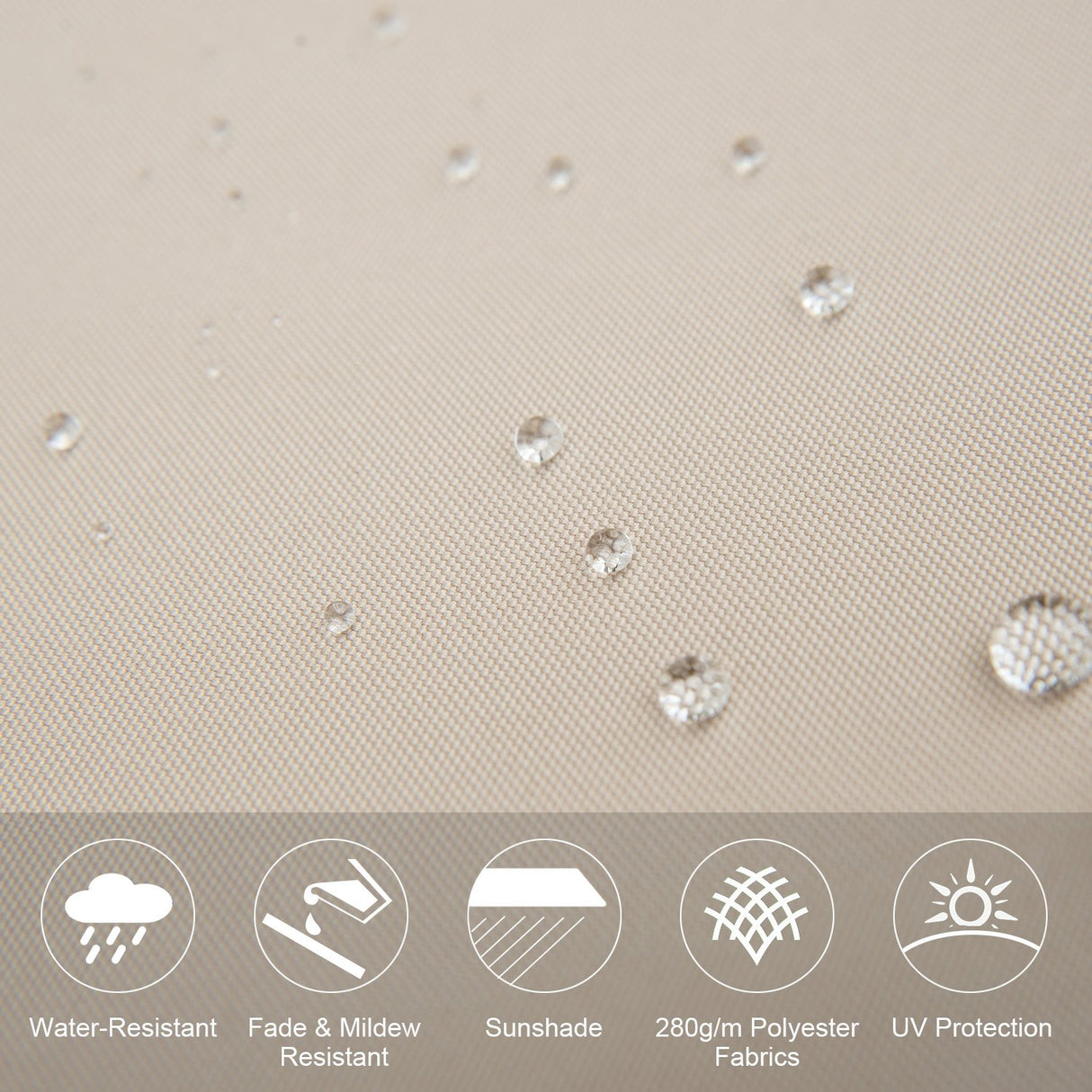 Diensweek 12'x10' Patio Awning Retractable, Fully Assembled Manual Commercial Grade - Quality 100% 280G Ployester Window Door Sunshade Shelter - Deck Canopy Balcony P100 Series (12'x10', Beige) Diensweek