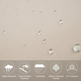 Diensweek 12'x10' Patio Awning Retractable, Fully Assembled Manual Commercial Grade - Quality 100% 280G Ployester Window Door Sunshade Shelter - Deck Canopy Balcony P100 Series (12'x10', Beige) Diensweek