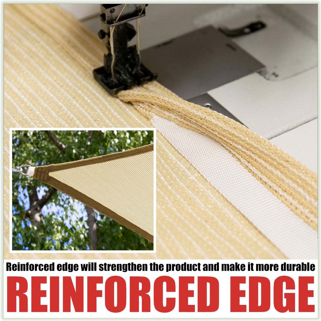 Royal Shade 8' x 14' Beige Rectangle Sun Shade Sail Canopy Outdoor Patio Fabric Screen Awning RTAPR0814 - UPF50+ 95% UV Blockage, Heavy Duty, Water & Air Permeable (We Make Custom Size) Royal Shade