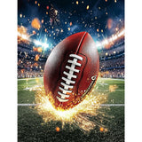 Miwixy Rugby Football Diamond Art Painting Kits for Adults,Super Football Diamond Painting,5D Full Drill Round Sports Diamond Art Dots Canvas for Beginners Home Wall Decor 12 x 16 Inch Miwixy