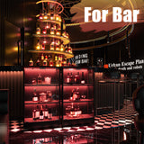 Airynee Display Cabinet with Glass Doors 3-Tier, 7 Vibrant Colors 3 Dynamic Lighting Modes HD Glass Storage Cabinet with Human Body Sensor(Black) Airynee