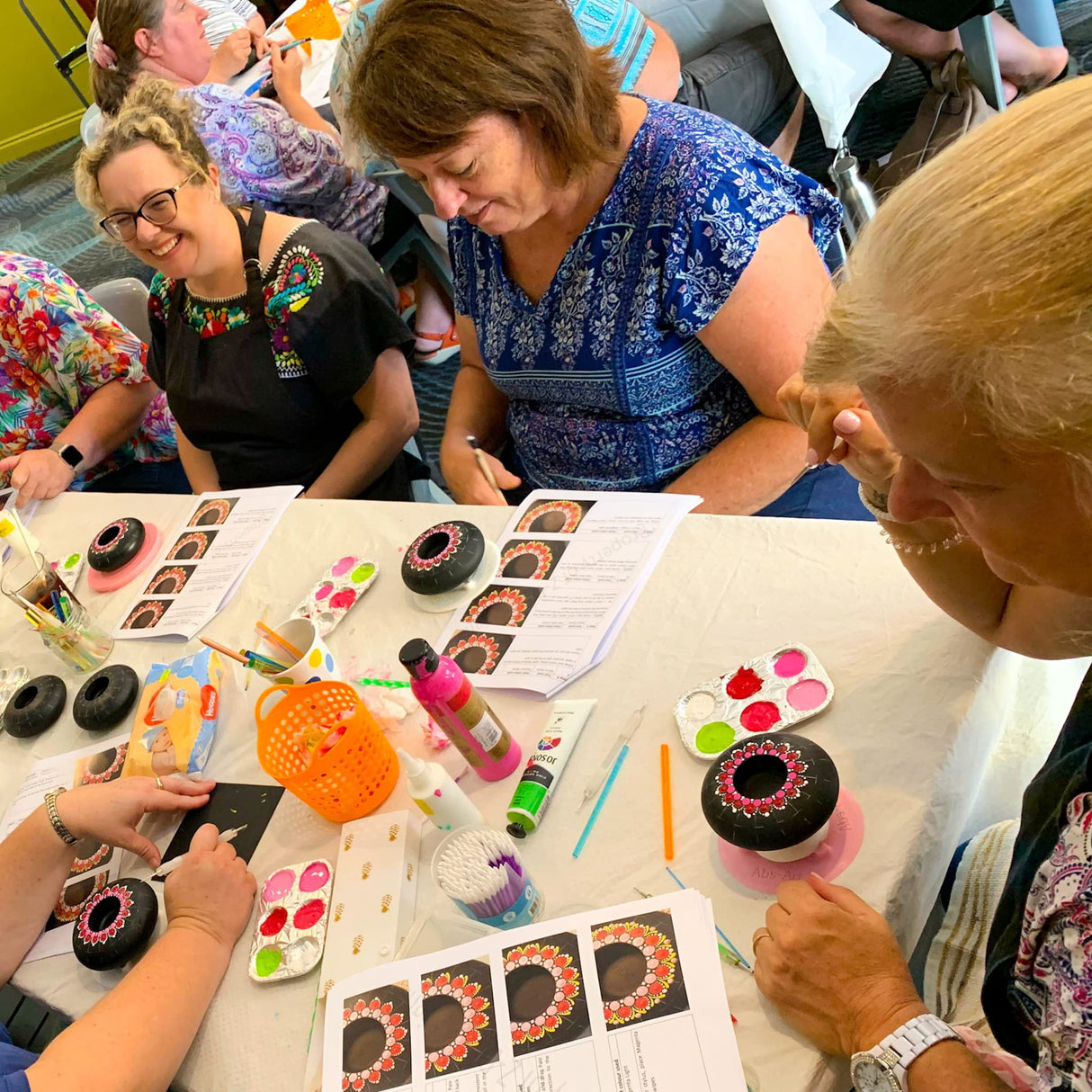 Tea Light Candle Holder Silicone Mold - by Happy Dotting Company - Round Shape - Tealight Candle Molds for Cement Casting - DIY & Creative Projects - Dotting and Mandala Art Happy Dotting Company