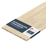 ARIEL 60 x 25 x 1.5 Hevea Unfinished Butcher Block Countertop, Solid Wood Butcher Block Table Top for DIY Workbench Top, Dining Table Top, Kitchen Island Top, Washer Dryer Top ARIEL