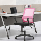 PayLessHere Gaming Chair Ergonomic Computer Chair Office Chair Video Game Chairs with Lumbar Support Desk Chair Armrest Mid Black Cushion Swivel Rolling Chair with Wheels for Home Office (Pink) PayLessHere