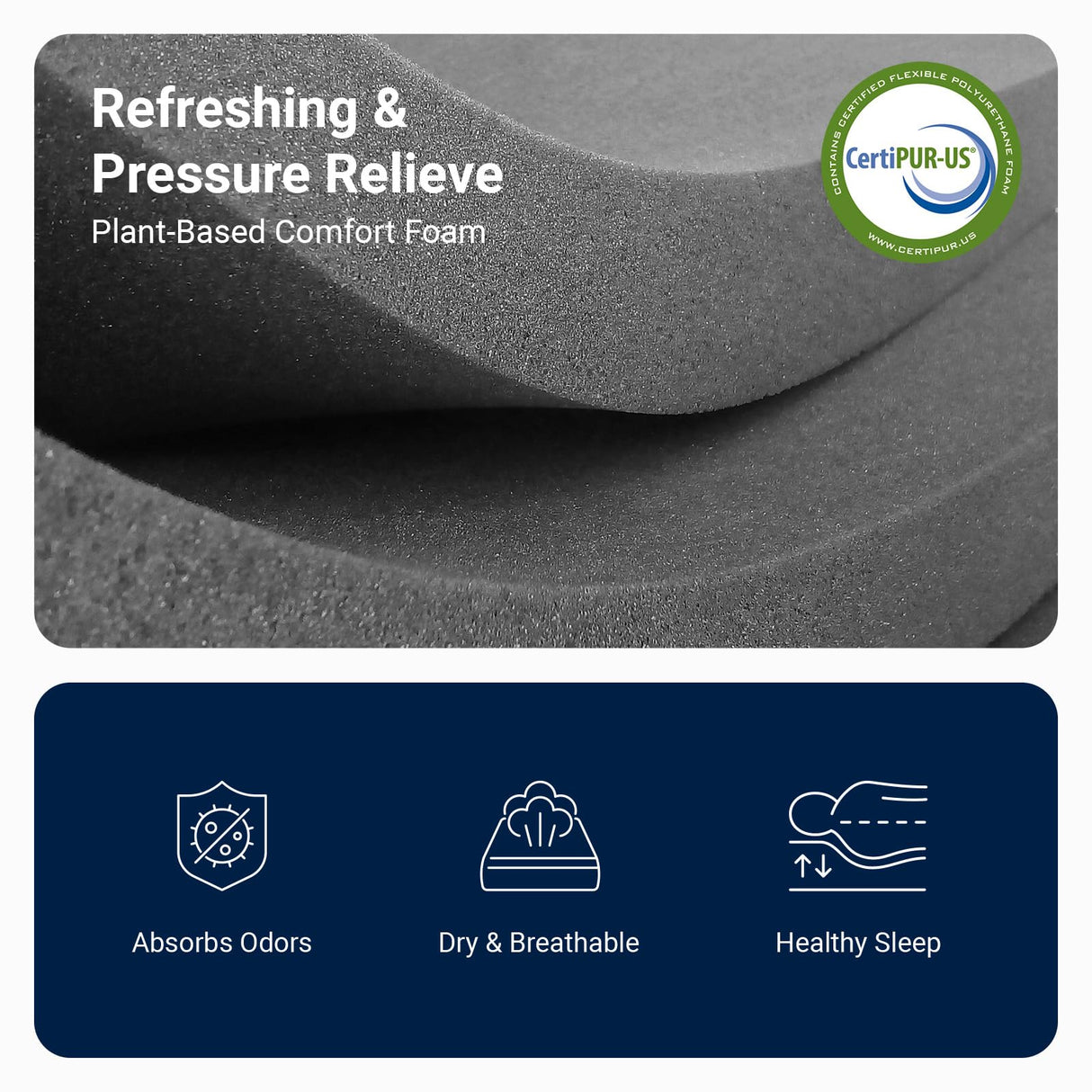 Avenco Queen Mattress, 10 Inch Queen Size Mattresses with Gel Memory Foam for Cool Night & Pressure Relief, Colchones 10 Inch Medium Plush Feel with Motion Isolating Avenco