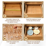 Kigley 3 Pcs Acrylic Pegboard Drawer Organizer with 32 Pegs - 16 x 5.91 in Clear Peg Board System - Drawer Organizers for Dishes, Food Containers, Cookware, Utensils - Kitchen Kigley