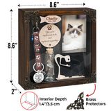 Personalized Shadow Box Dog Memorial Gift Collar Holder Picture Frame Sympathy Wood Pet Dog Cat Sculptures Fur Jar Rainbow Bridge Urns Teeth Keepsake Idea Gift for Pet Lover Tabletop Wall Hanging vinatimes