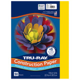 Pacon 103004 Tru-Ray Construction Paper, 76 lbs., 9 x 12, Yellow, 50 Sheets/Pack Tru-Ray